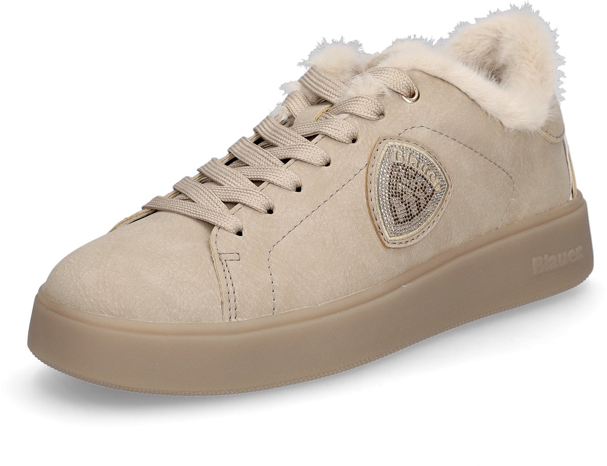 Blauer dames sneaker Victory beige