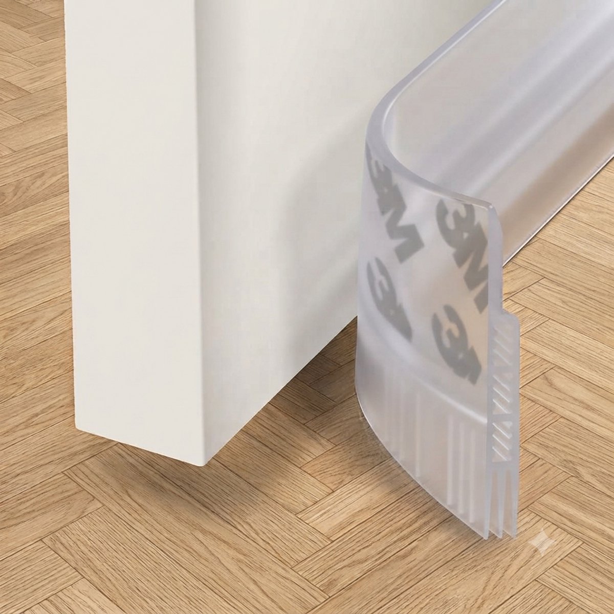Simple Fix Tochtstrip Deuren - 1m x 5cm - Transparant - Tochtstopper voor Deur en Raam - Zelfklevende 3M-plaklaag - Isolerend - Tochtband