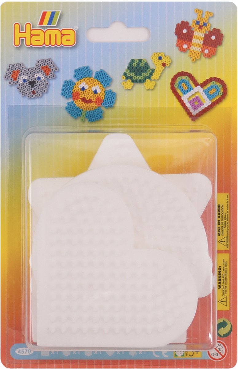 Hama - Strijkkralen Grondplaat - Blister 5 Stuks - Wit — cadeau in Spellen & Speelgoed - foto 6