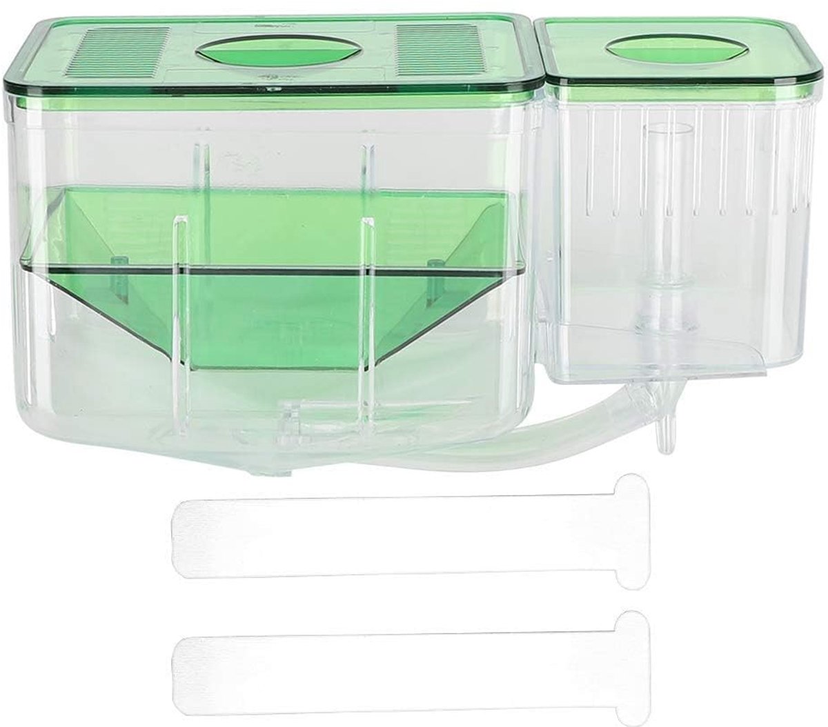 SnelShoppen - Aquarium Fish Tanks Fokken Doos Dubbellaags Isolatie Incubator voor Visteelt en Fry Uitkomen, Geschikt voor Zoetwater en Zeewater