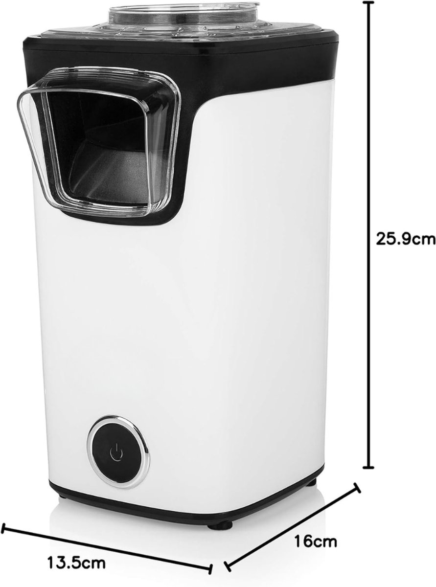 SP® Popcorn Machine - Inhoud 60g - Popcornmaker - Maatbeker Inclusief - Wit - 17cm x 14cm x 25cm