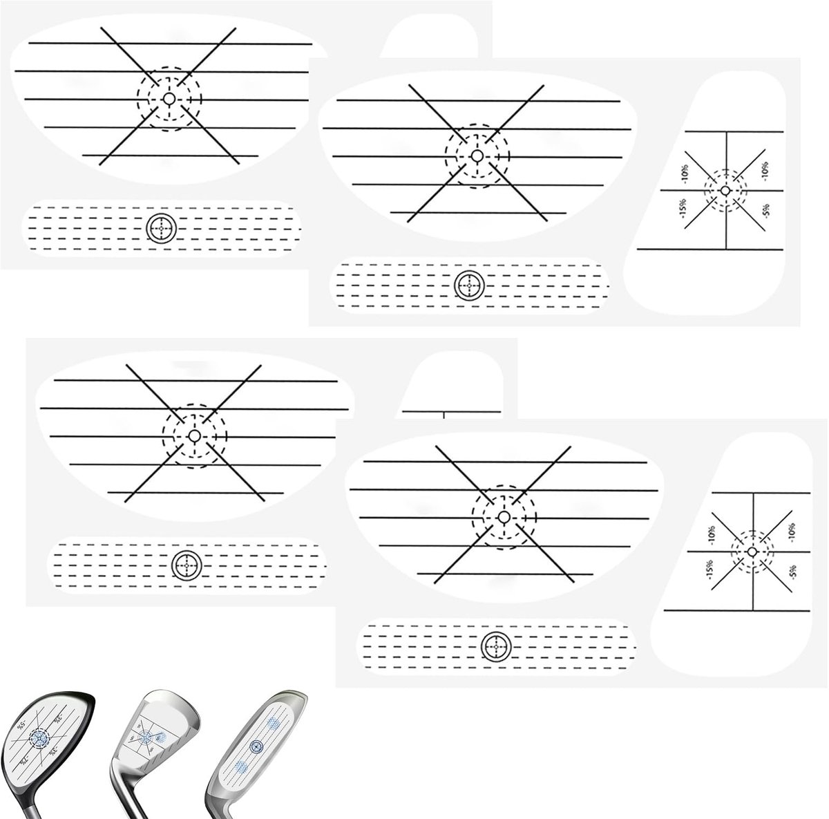 Dailygoods - 150 Stuks Golf Impact Tape voor Consistentie Analyse