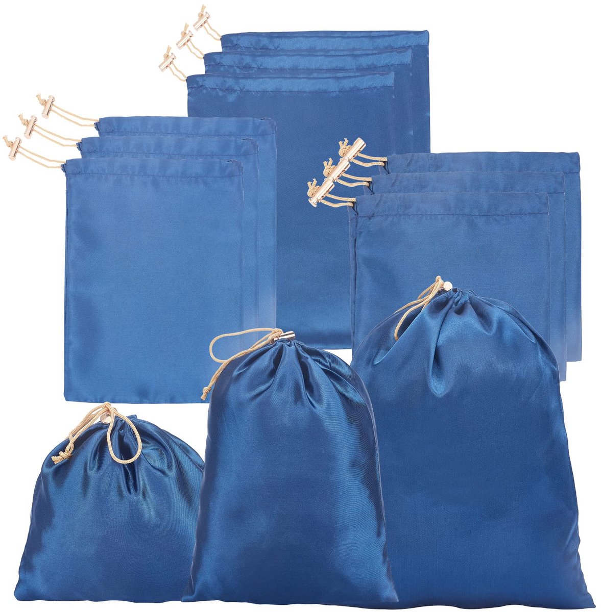 Dailygoods - Satijnen Zakjes met Trekkoord - 18 Stuks Cadeauzakjes voor Sieraden en Cosmetica