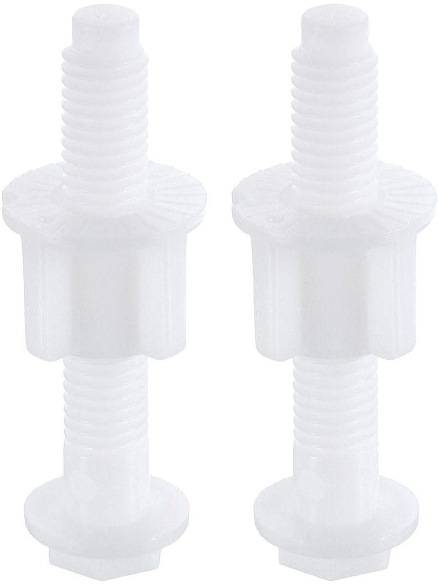 Dailygoods - Universele Toiletzitting Hinge Schroeven - 2 Stuks Wit met Moeren en Washers