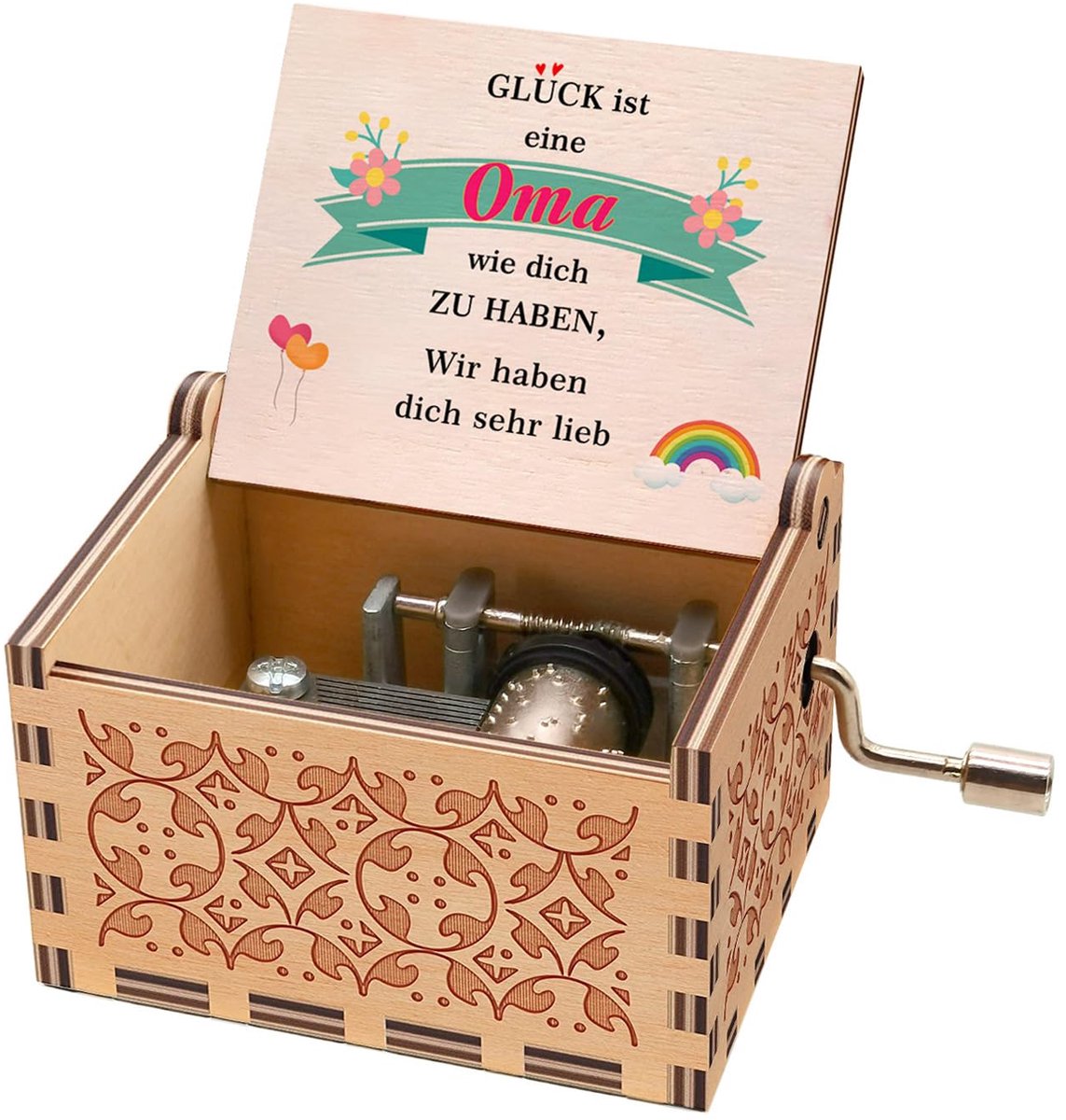 Dailygoods - You Are My Sunshine Muziekdoos voor Oma - Houten Gepersonaliseerd Cadeau