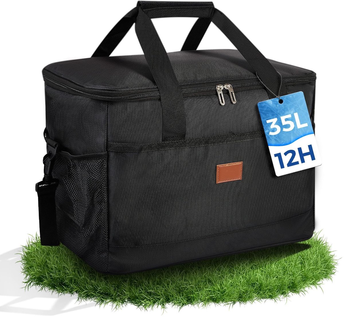 Dailygoods - Koeltas 35 Liter - Opvouwbare Cooler Bag met Draagriemen voor Buiten en Kantoor
