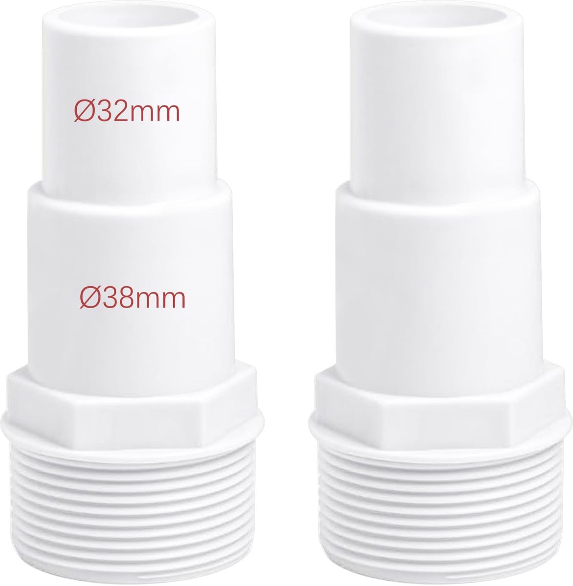 Dailygoods - Set van 2 Poolslang Verbindingen - Voor 32/38 mm Slangen