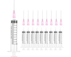 Dailygoods - Set van 10 Plastic Spuiten met Blunt Needles - Ideaal voor Laboratorium en Tuinieren