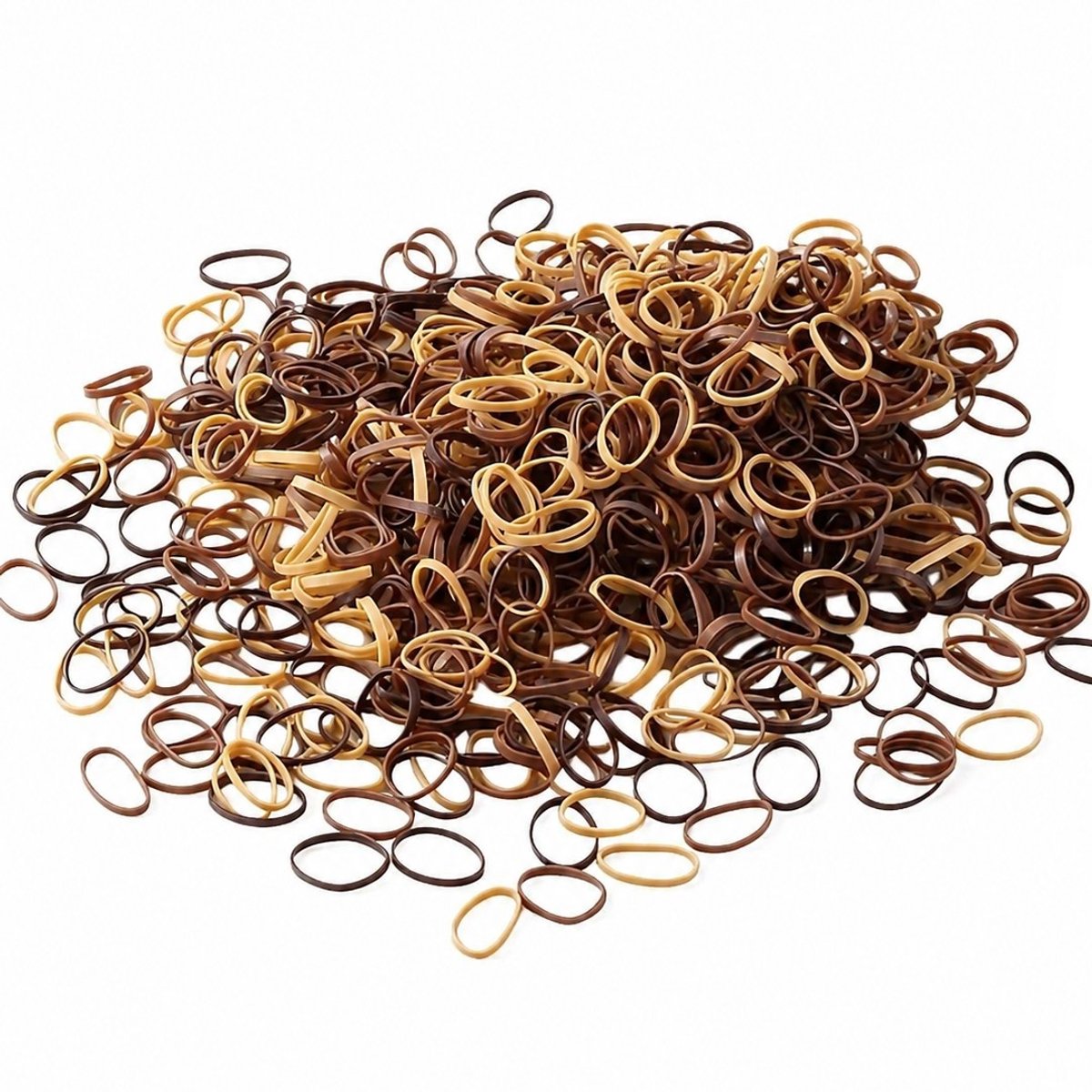 Fako Fashion - 1000x Gekleurde Mini Elastiekjes Bruin - Meisjes - Baby - Kinderen - Haar Elastiekjes - Elastiek - Extra Sterk - Donker Mix - 1000 Stuks