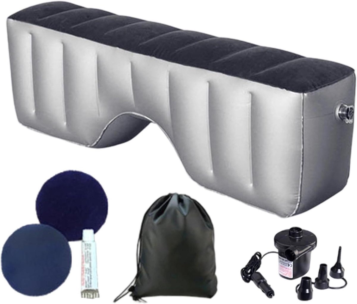 Opblaasbaar Autobed - Reisbed Auto Achterbank - Comfortabel Reizen - Stabiele Steun Technologie - 40 x 30 x 10 cm