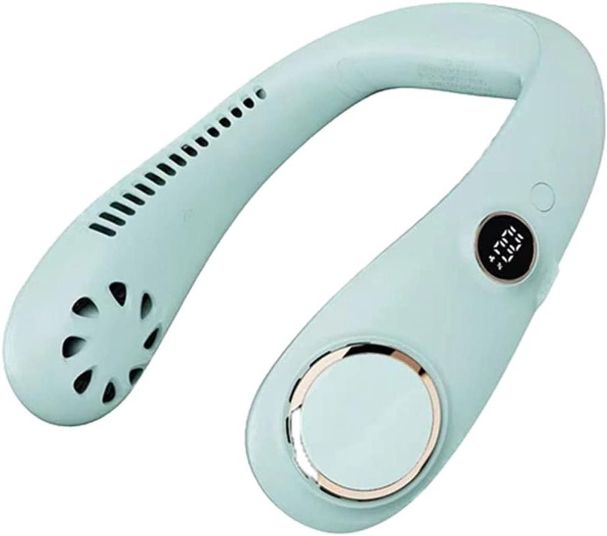 Draagbare Nekventilator - Handsfree Ventilator - Persoonlijke Koeling - Bladloos Ontwerp - 2000mAh Batterij - Wit