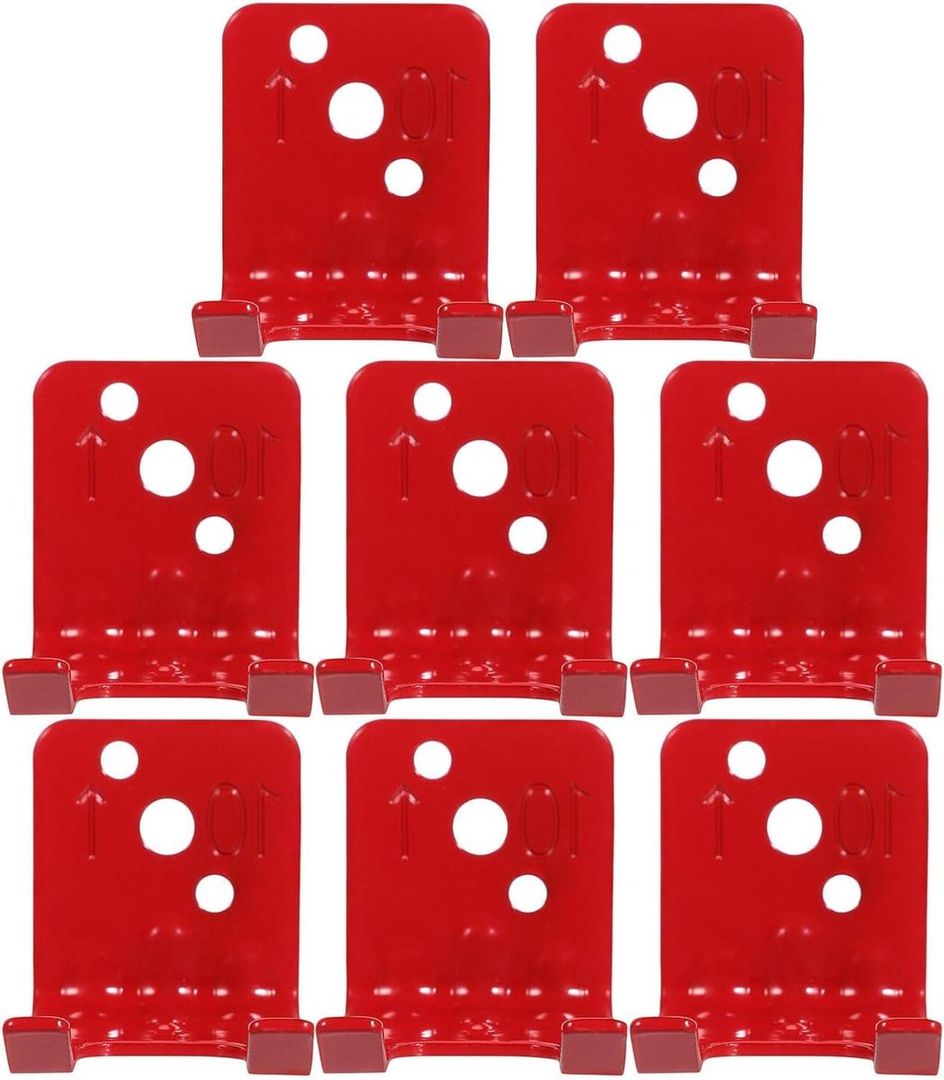 Brandblusserhouder Muurbeugel - Brandblusserhaak Montagebeugel - Veilige Plaatsing Apparatuur - Zware Metalen Constructie - 9x5x4.5cm - Rood