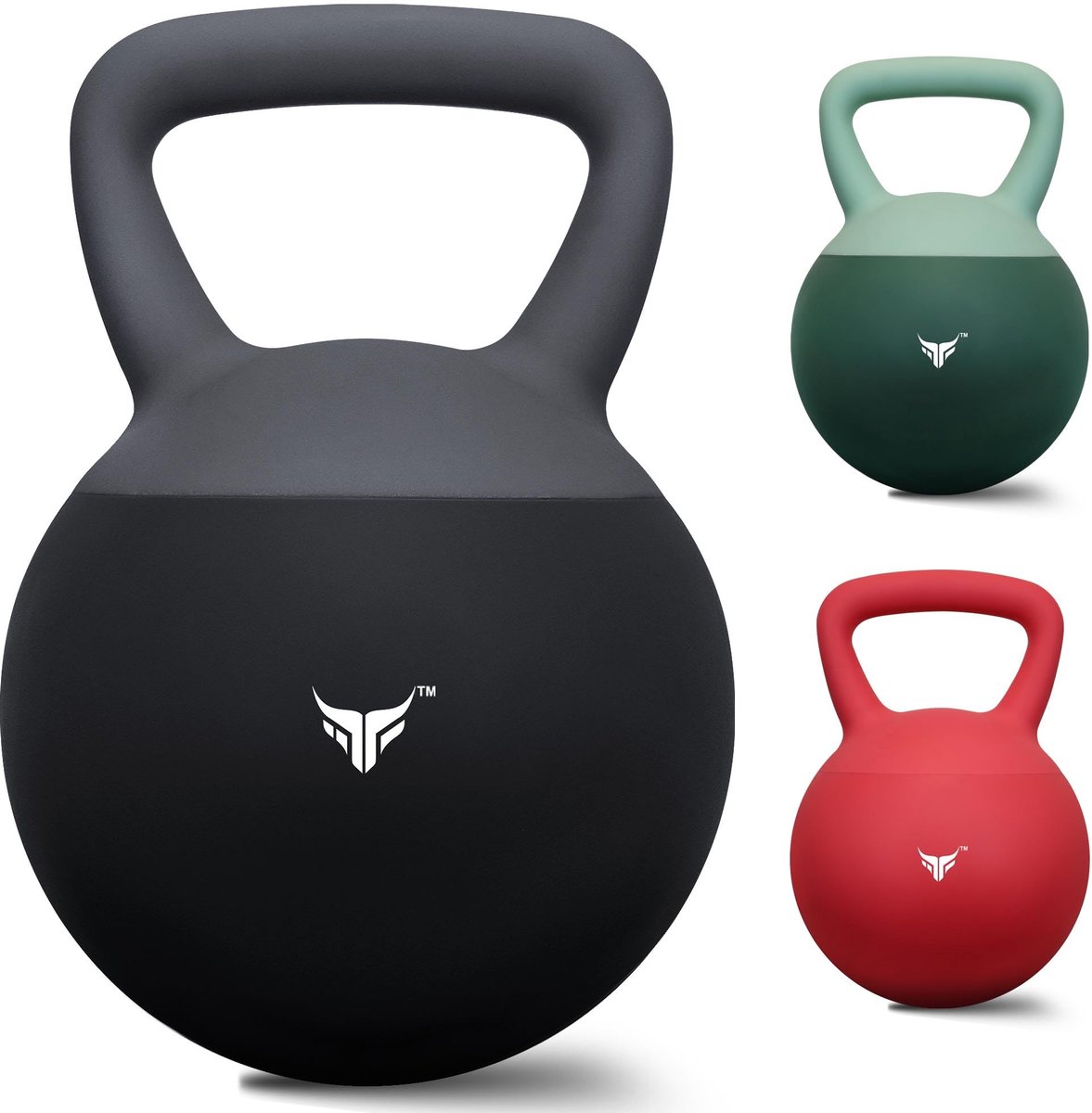 SnelShoppen - Verstelbare Kettlebell met Water-, Zand- & IJzerzandvulling - PVC-gecoate Kettlebell voor Krachttraining, Vetverbranding, Homegym & Full