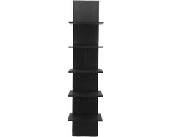 Zwevende Boekenplank - Wandplank Opbergrek - Ruimte Besparen - Stevige PVC Constructie - 57 x 17 x 5 cm - Zwart