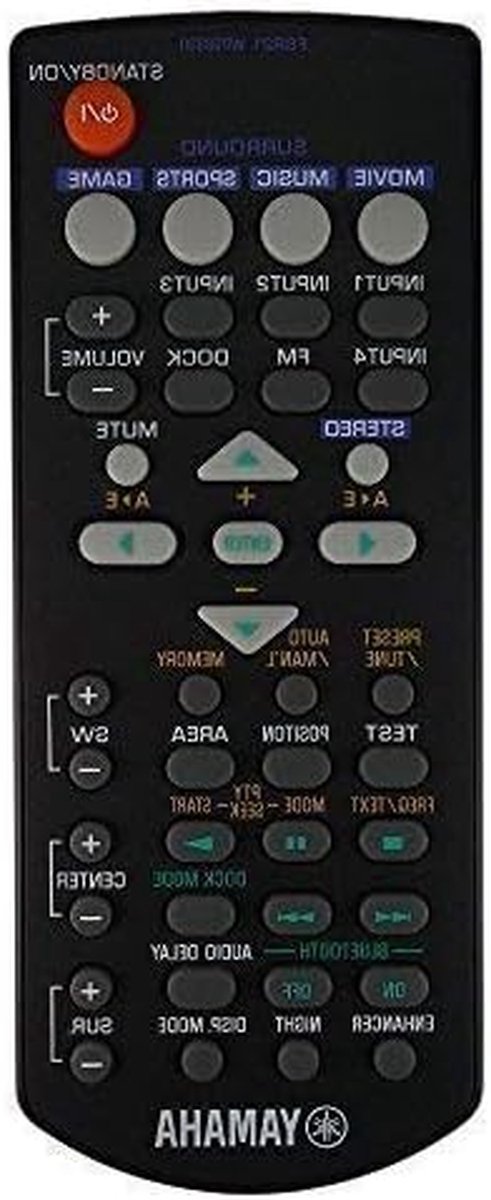 Soundbar Afstandsbediening - Remote Control - TV Bediening - Origineel Yamaha Product - Niet Gespecificeerd - Zwart