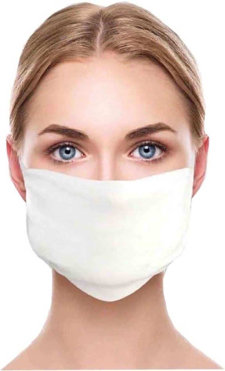 Microvezel Mondkapjes - Herbruikbaar Ademmasker - Hygiënisch Beschermen - Dubbellaags Ontwerp - 5 Stuks - Wit