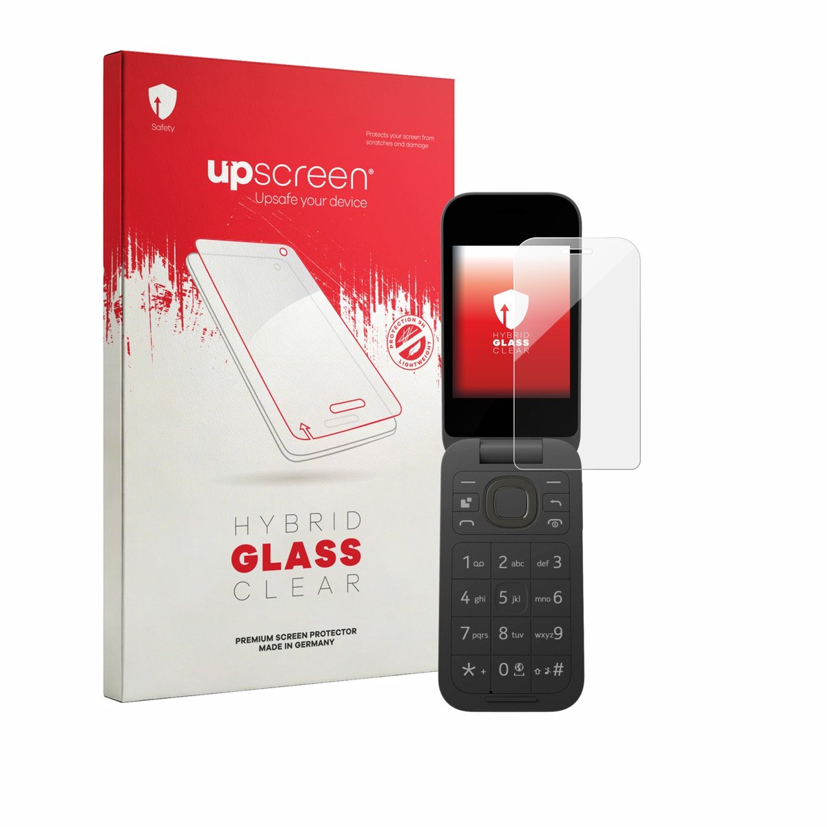 upscreen - Screenprotector voor HMD 2660 Flip 4G - Folie Beschermfolie Beschermglas transparant