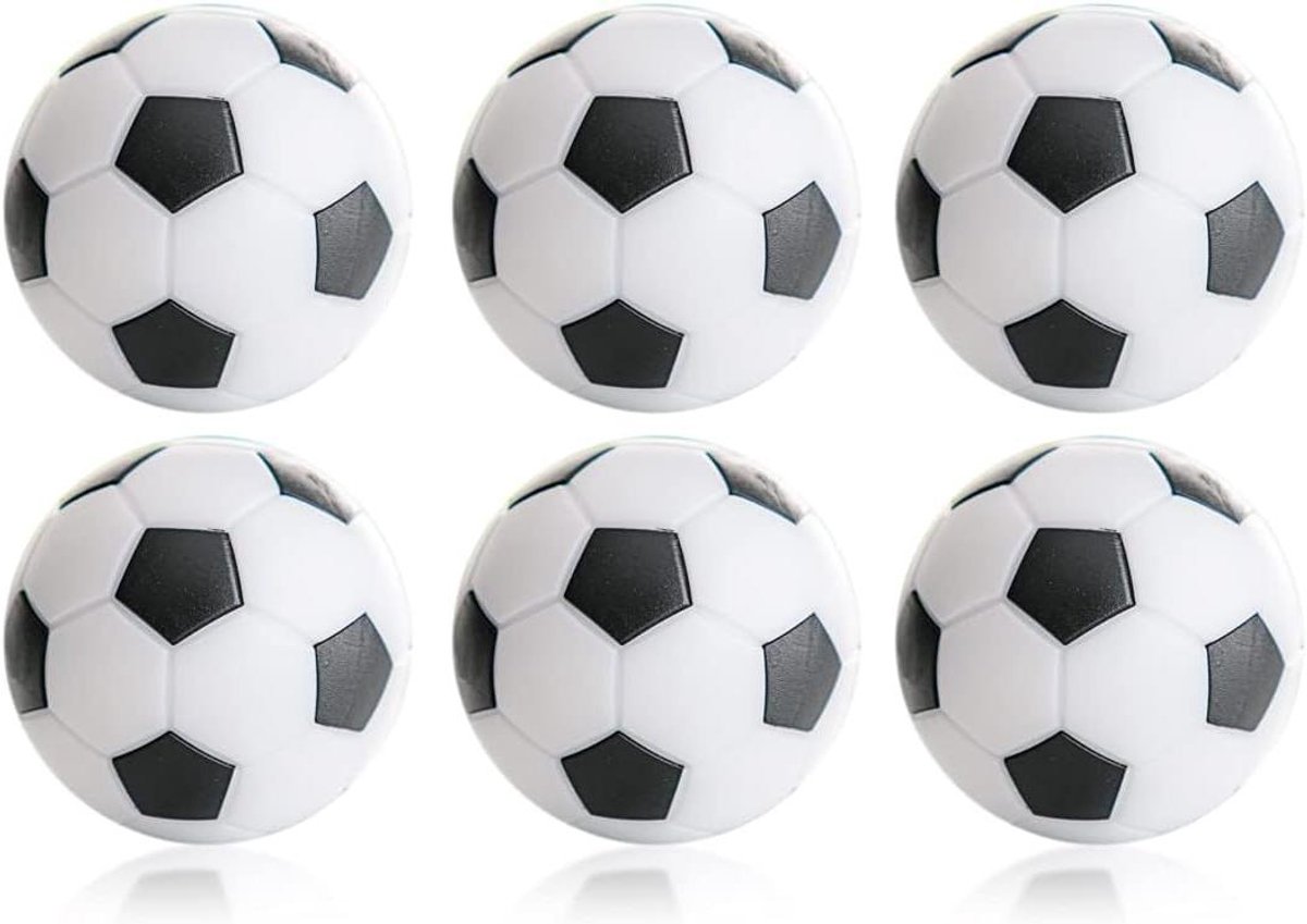 Kickerballen - Tafelvoetbal ballen - Tafelvoetbal Spelen - Massief Materiaal - 32 mm - Wit Zwart