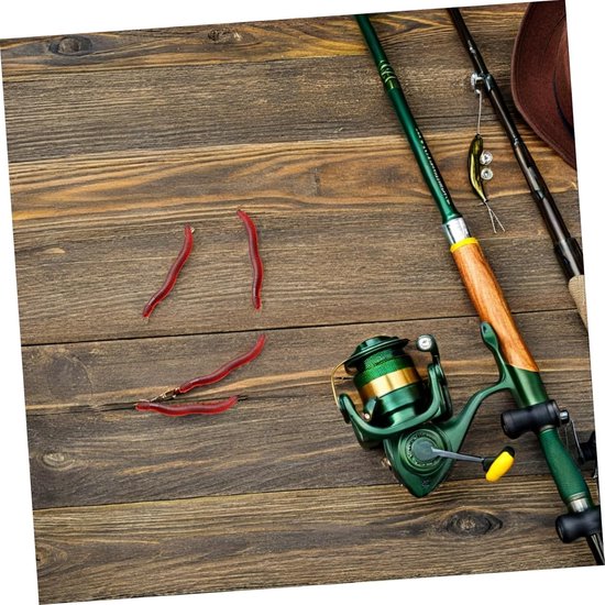 Vissen Aas - Worm Lures - Vissen Vangen - Realistische Worm Vorm - 4 cm - Rood van VISSEN — afbeelding 5