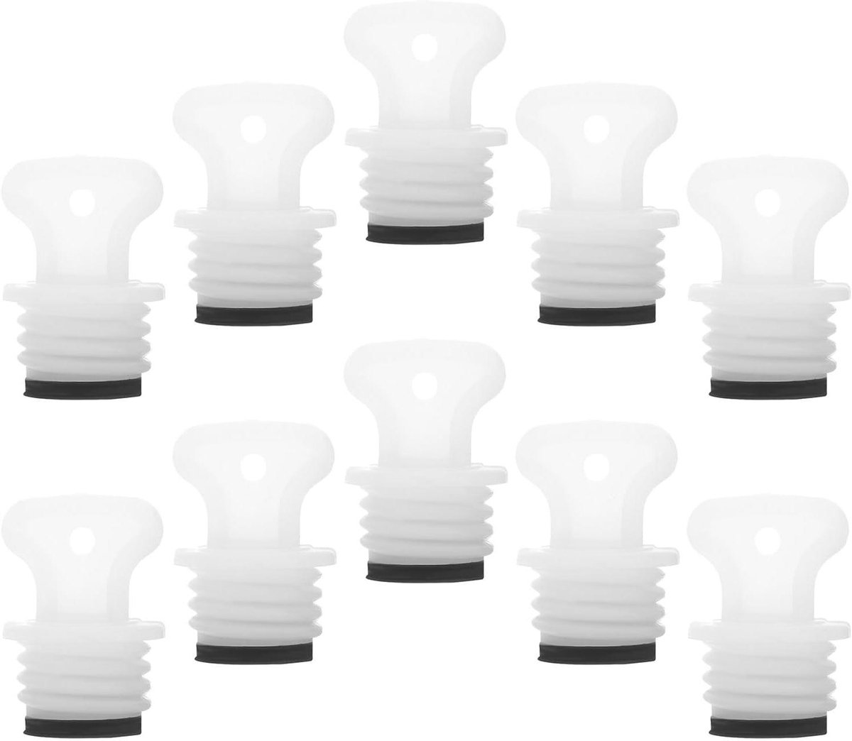 Rubberen Kruik Deksels - Waterkruik Stoppers - Lekvrije Warmte - Zacht en Flexibel - 3.5 cm - Wit