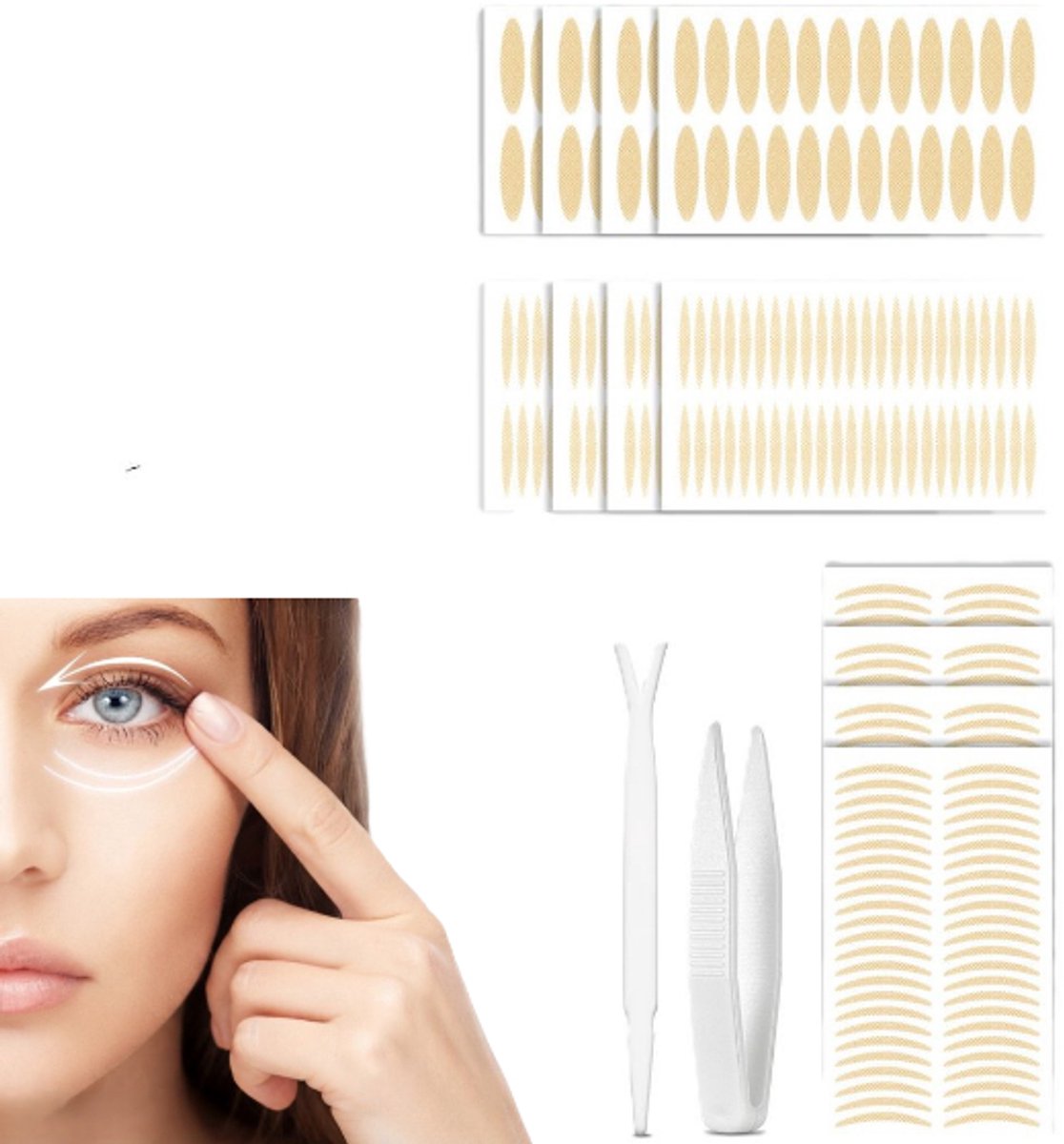 Ooglidstickers – Ooglidcorrectie – Eyelidtape - Ooglid - onzichtbaar – ooglidstickers - aanbreng Tool - LOUZIR
