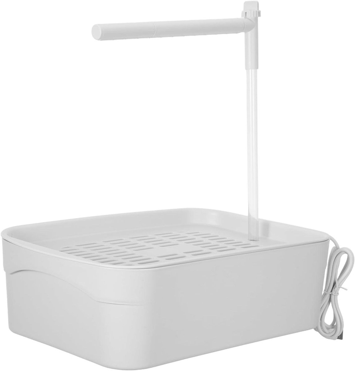 Vogelbad met Douchekop - Vogelbadje Automatisch - Vogels Wassen - Circulerende Waterpomp - 313 x 207 x 97 cm - Wit