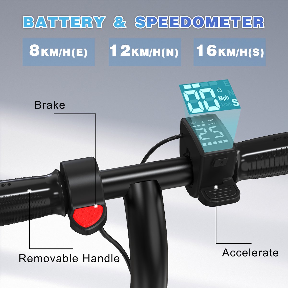 EVRCROSS E6 Elektrische Step kinderen 150W Motor - 16 km/u - 20 km Actieradius - 60 kg Draagvermogen voor Kinderen 6-12 Jaar — afbeelding 5