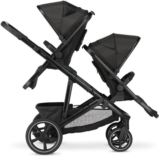 Deryan Evy V2 Kinderwagen - Duo Kinderwagen - Uitbreidbaar - Inclusief extra zitje - Zwart van Deryan — afbeelding 2