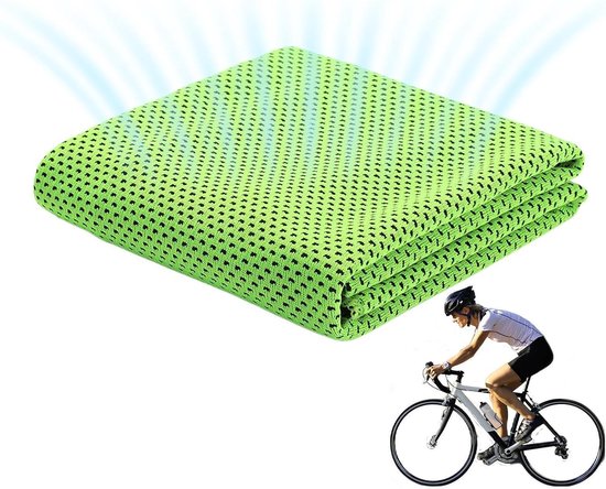 Koelhanddoeken - Natte handdoeken - Sport en Beweging - Ademend mesh materiaal - 30 x 80 cm - Helder Groen — afbeelding 5