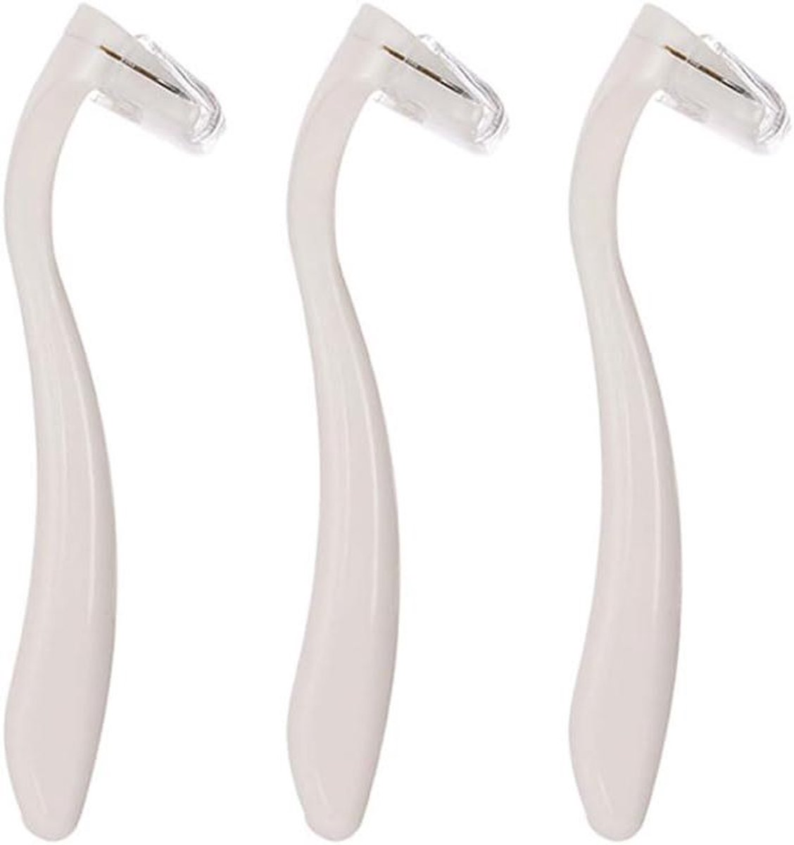 Damesscheermes Set - Scheermes Vrouwen - Dagelijkse Ontharing - Ergonomisch Ontwerp - 3 Stuks - Wit