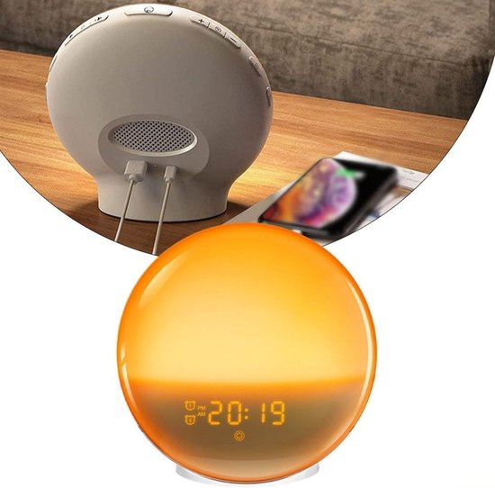 Wake Up Light Alarm Clock - Natuurlijke Alarmklok Zonsopgang Lamp - Rustig Ontwaken - Simuleert Zonsopgang en Zonsondergang van Wake-up Light — afbeelding 4