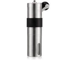 Koffiemolen Handmatig - Bonenmaler Keramisch - Verse Koffie Zetten - Verstelbaar Malen - 186 x 48 cm - Zilver