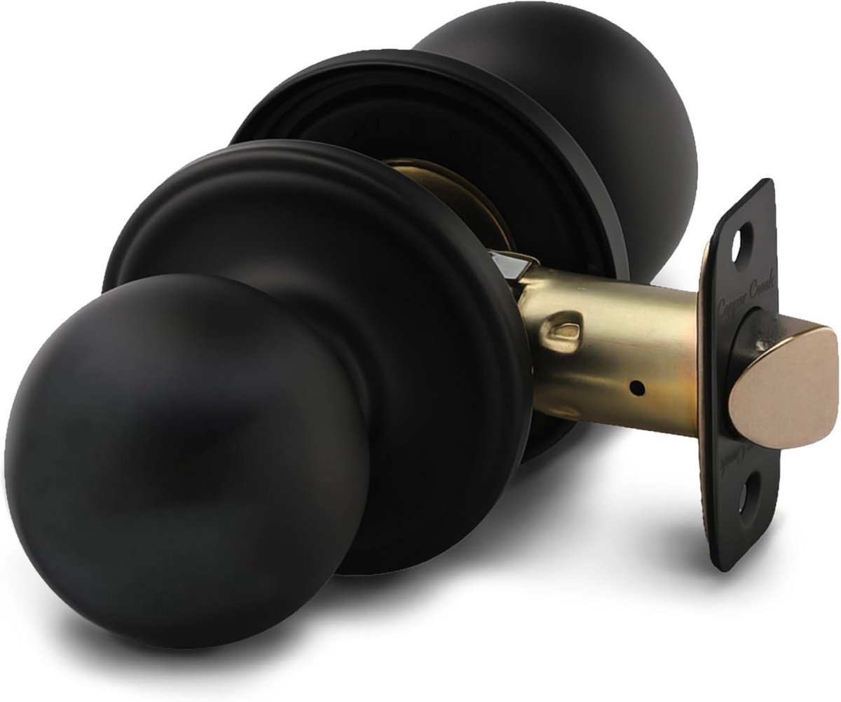SnelShoppen - Copper Creek Passage Interior Deur Knob - Moderne handgreep voor zware plicht, ANSI Grade-3 gecertificeerd, eenvoudig te installeren, om