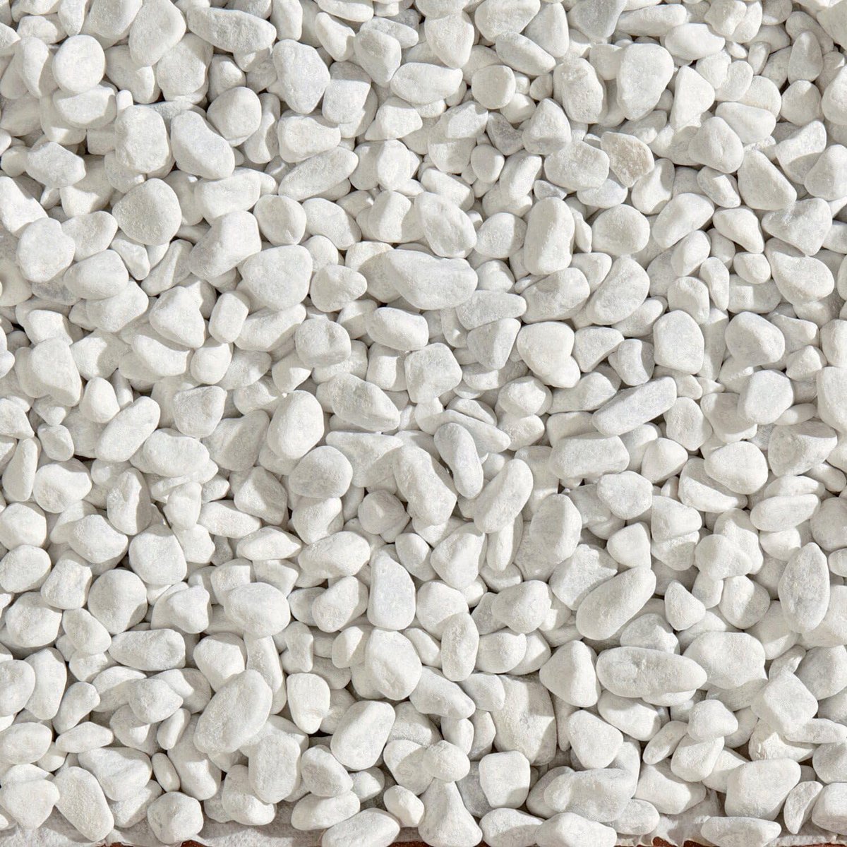 Dailygoods- Kiezelsteen wit 7-15 mm - Kiezelstenen voor in de tuin - Tuinsteentjes - Decoratie - Zak 25 kg - Tuinsteen