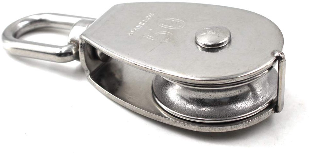 Dailygoods - M50 Staalkabel Enkele Katrolblok 304 Roestvrij Staal - 400 kg