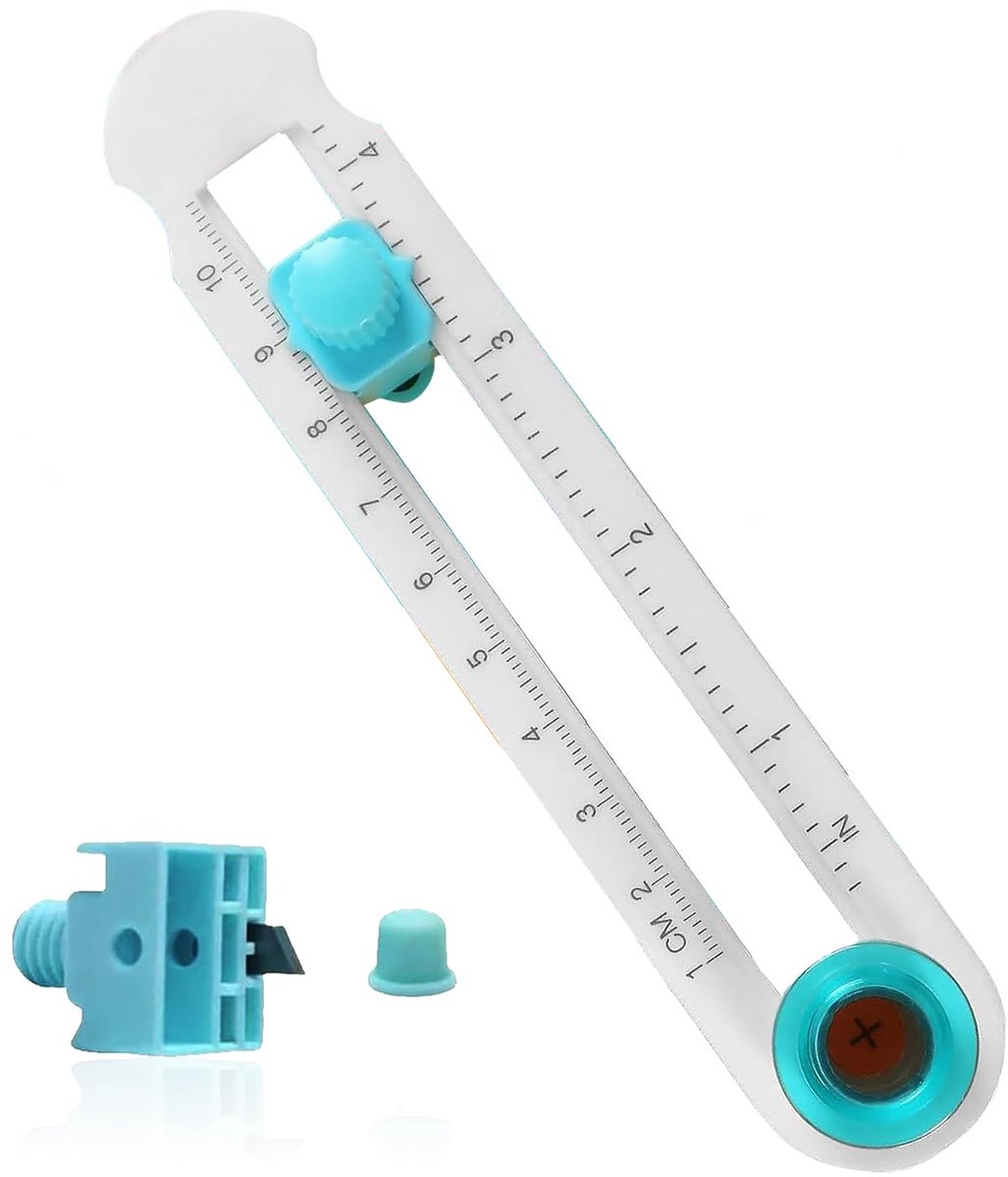 Dailygoods - Cirkel Snijder - Precisie 360° Roller Cutter voor DIY Projecten (Blauw)