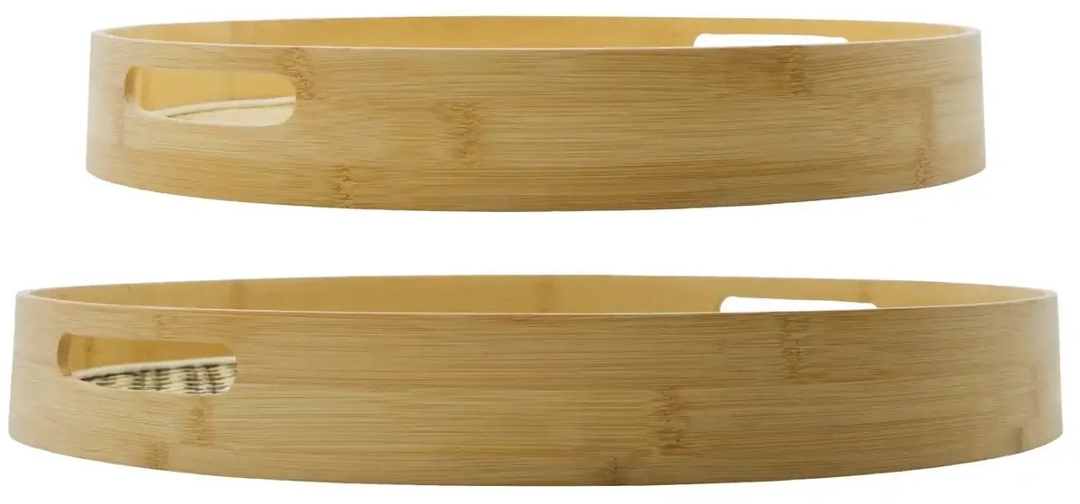 House Doctor Palmblad dienbladen zwart natuur - set van 2