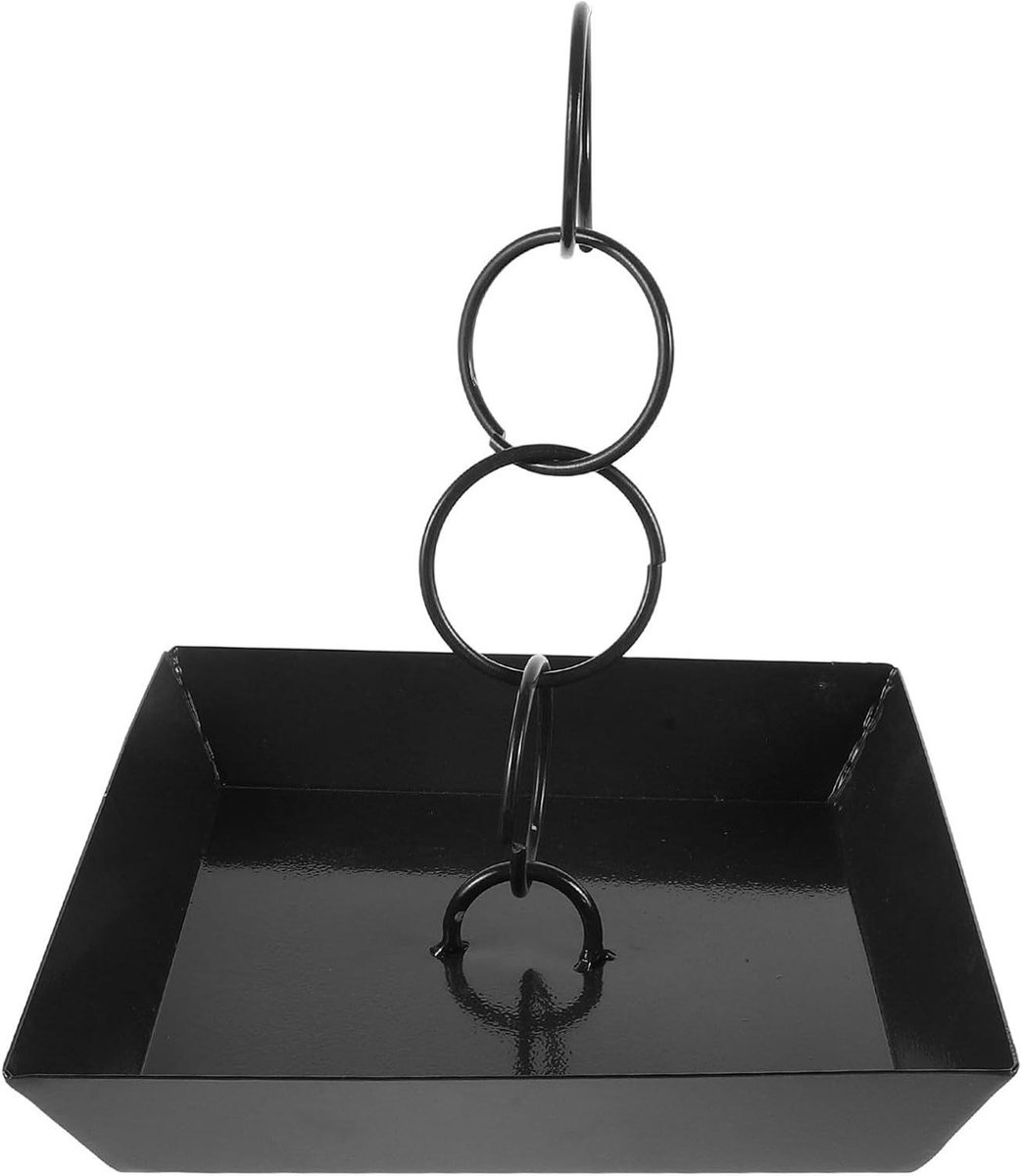 Decoratieve Regenketting - Wateropvangbak - Tuin Waterafvoer - Roestvrij Metaal - 26 x 26 cm - Lichtbruin