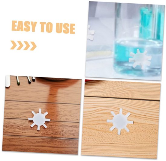 Magnetische Roerstaafjes - Roerkoppen PTFE - Vloeistoffen Mengen - Gear Rotor Ontwerp - 4 x 4 x 0.8 cm - Wit — afbeelding 4