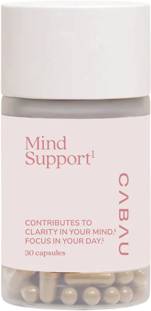 Cabau – Mind Support – Biotica Supplementen met Cereboost™, Saffraan & Bacopin® Bacopa Extract – Helpt Vermoeidheid Verminderen – 30 Capsules