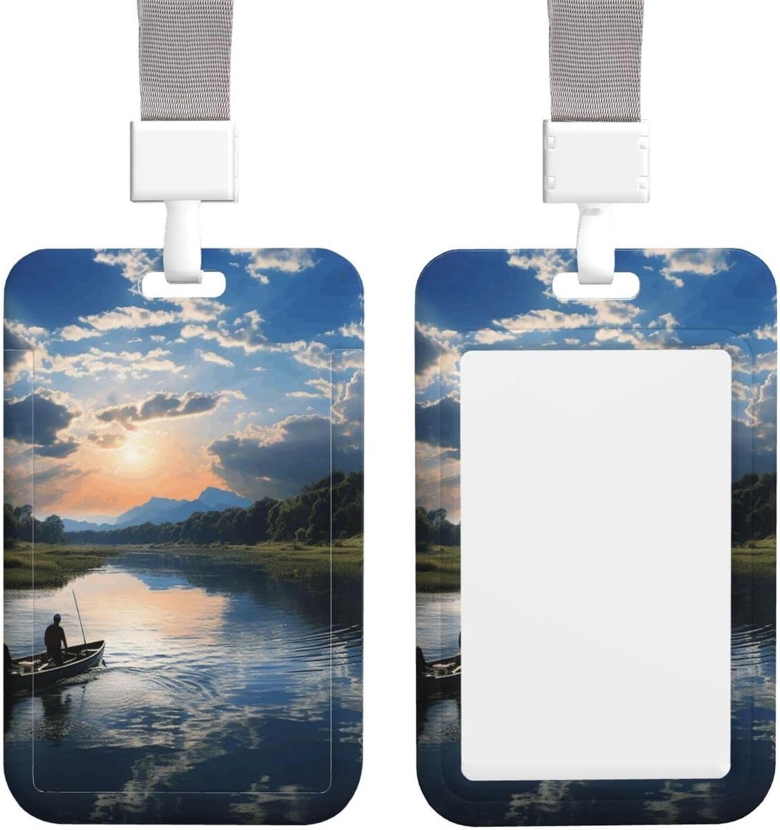 ID-badgehouder - Naamkaart beschermer - Werk en reizen - Waterdicht en stevig - 11 x 7 cm - Vissen Scenic