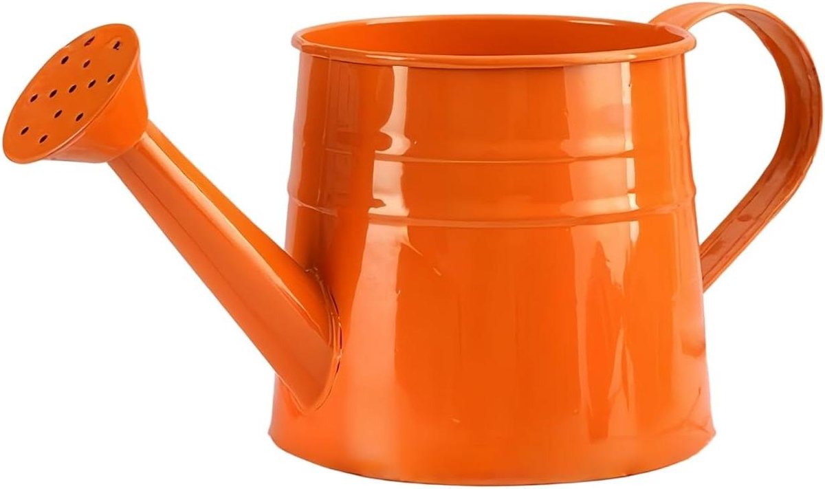 Metalen Gieter - Waterkoker Tuin - Planten Water Geven - Lange Uitloop - 1 Liter - Oranje