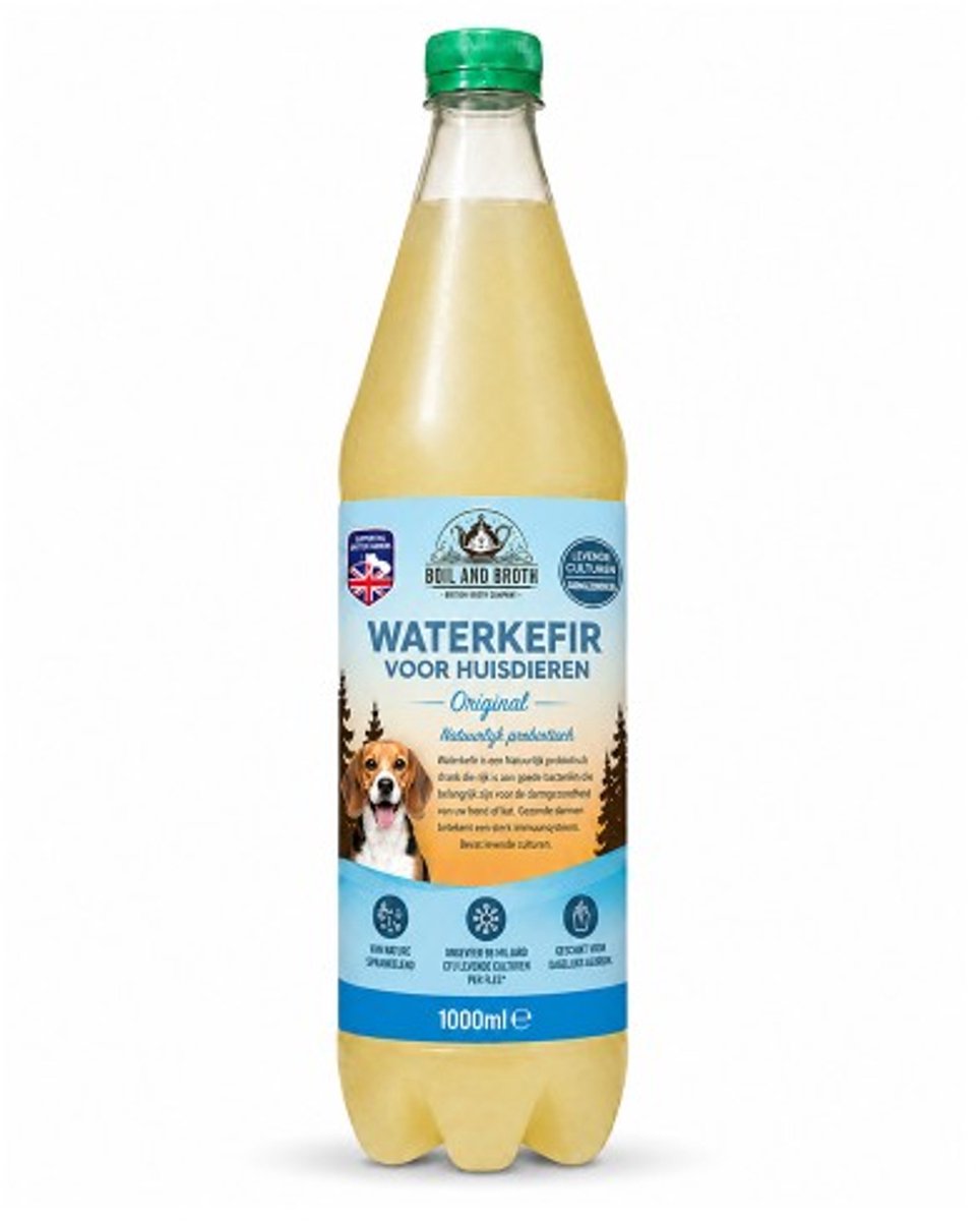 Boil & Broth Waterkefir voor honden - probiotische ondersteuning voor de darmflora - 1 liter