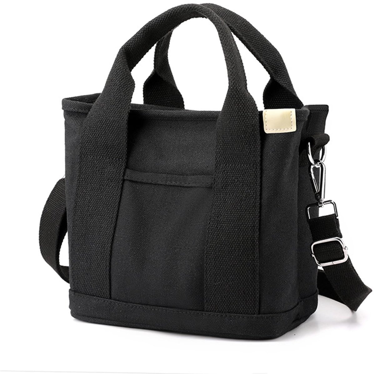 Dailygoods - Casual Draagtas Hengseltas Canvas Tote Bag met Vakken - Geschikt voor Vrije Tijd en Winkelen