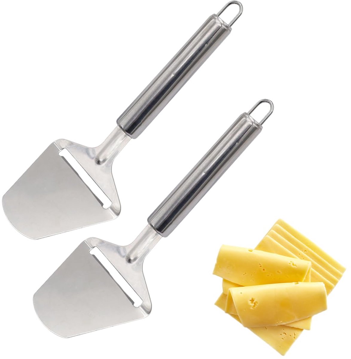Dailygoods - 2-delige Kaasrasp Set met Kaasmes voor Hard en Halfzachte Kaas