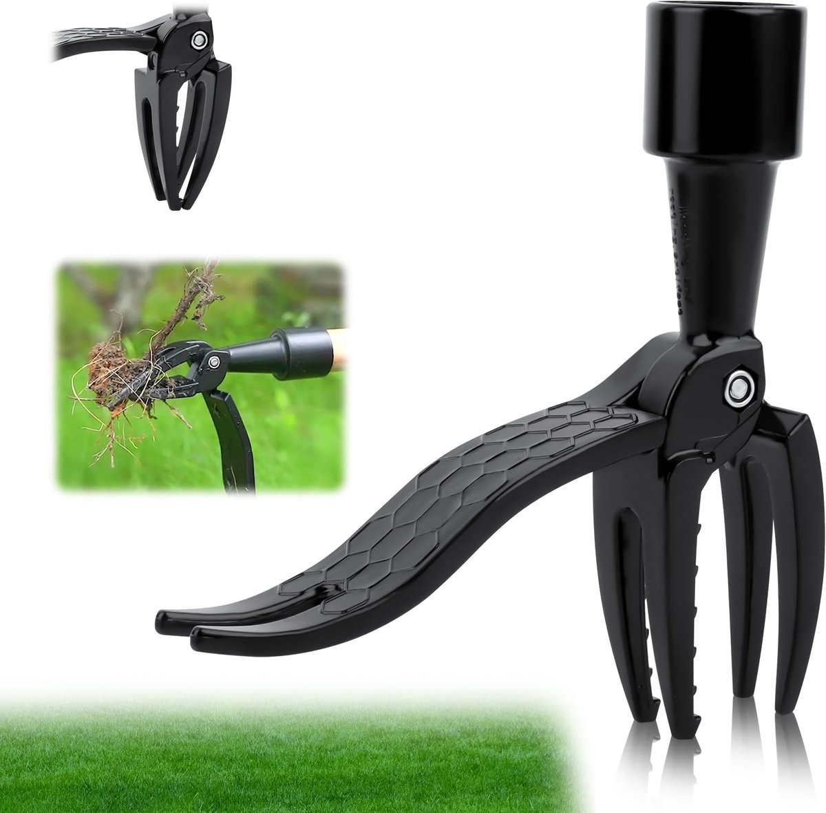 Dailygoods - Handmatige Onkruidverwijderaar met 4 Klauwen - Tuin Gereedschap