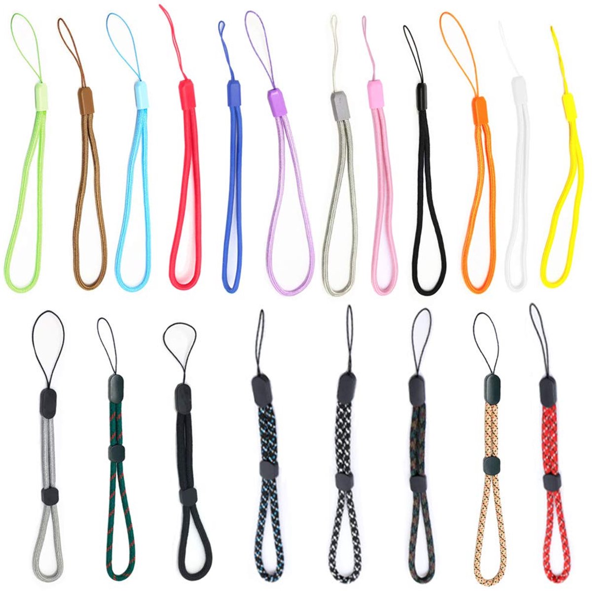Dailygoods - 20 Pcs Lanyard voor Mobiele Telefoon en Camera - Kleurige Polsbanden