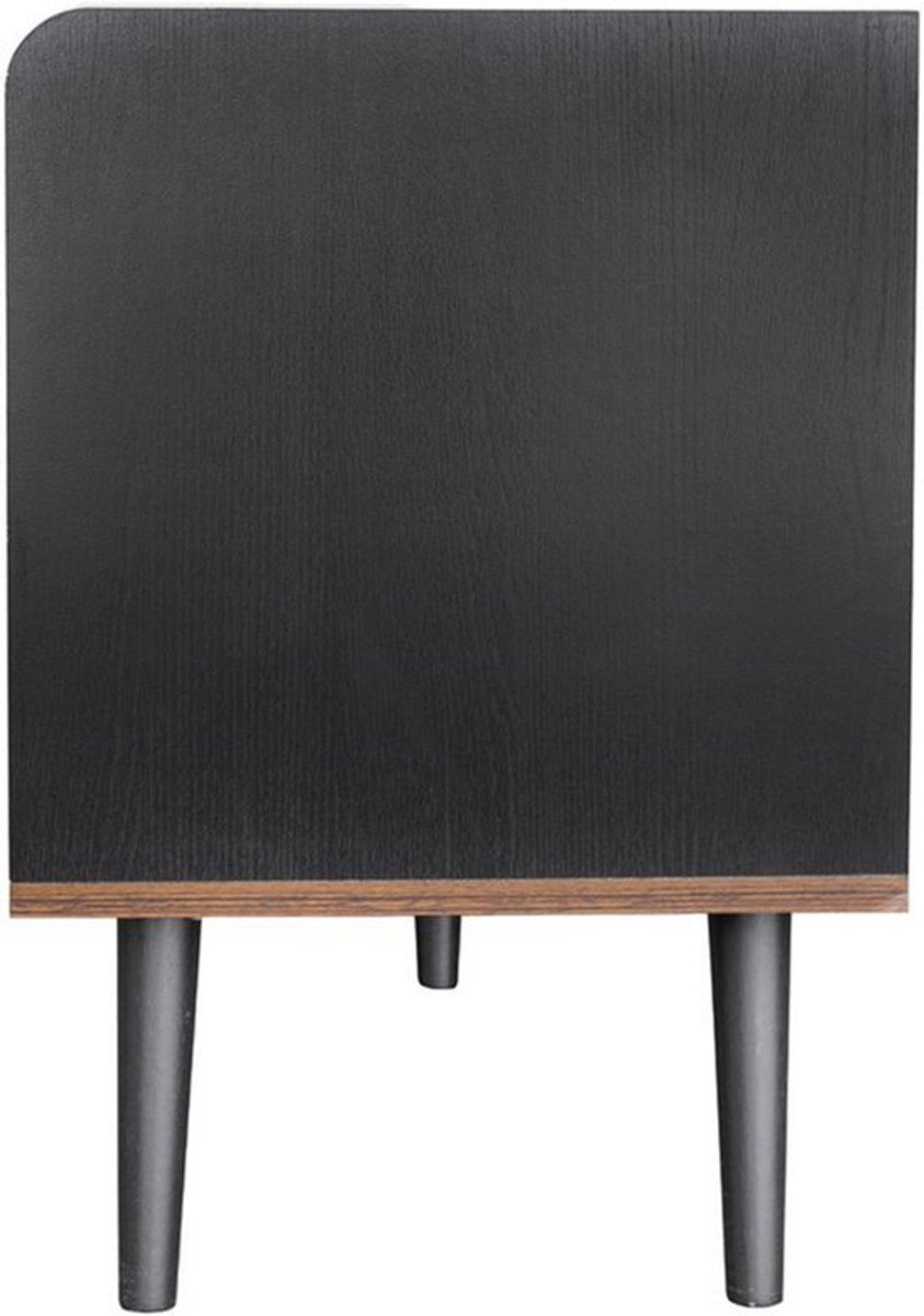 Tv-meubel – Tv-kast – Lowboard – Mediameubel – Tv-dressoir – Wit en Houtlook – 160 cm Bree