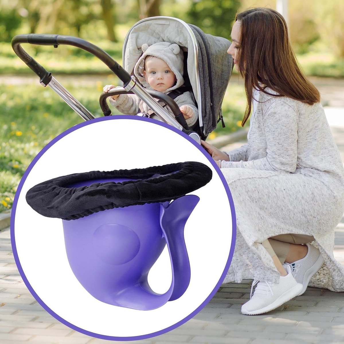 Potje voor kinderen - Reispotje Peuter - Zindelijkheidstraining - Antislip ontwerp - 20 x 18 x 15 cm - Purper