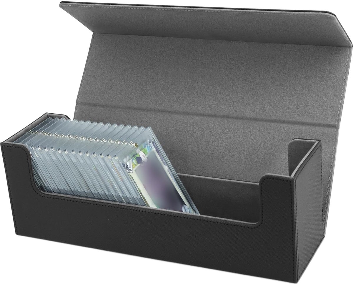 Dailygoods - PU Leren Trading Card Box - Voor 35PT Kaarten met Magnetische Sluiting
